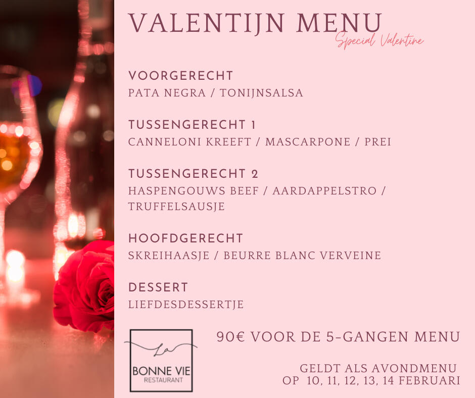 Valentijn menu